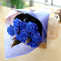 花束 誕生日プレゼント/本数指定 ブルーローズ（青いバラ・薔薇・ばら）/フラワーギフト