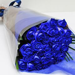 花束 誕生日プレゼント/ブルーローズ（青いバラ・薔薇・ばら）30本/フラワーギフト