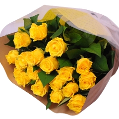 黄色いバラ20本の花束