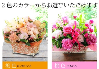 誕生日プレゼント 花 アレンジメント/ピンク(桃色)/憧れ−桃色−/フラワーギフト