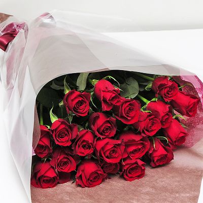 赤いバラ(薔薇・ばら)20本の花束/誕生日プレゼント/フラワーギフト 