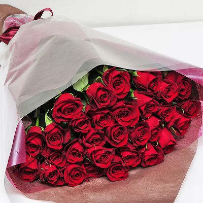赤いバラ(薔薇・ばら)30本の花束/誕生日プレゼント/フラワーギフト