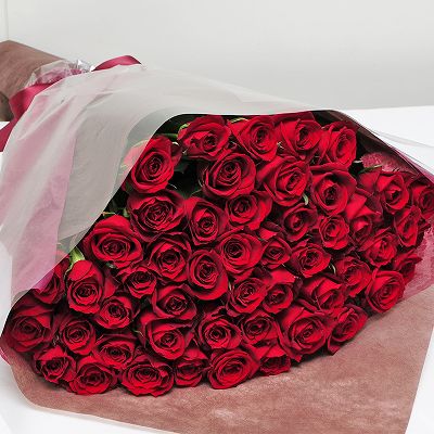 花束 クリスマスプレゼント/赤いバラ(薔薇・ばら)50本/フラワーギフト