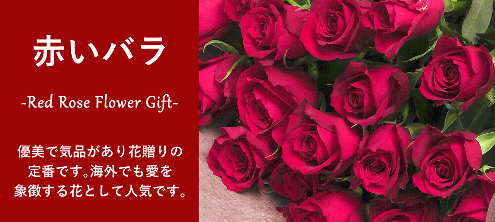 赤いバラの花束