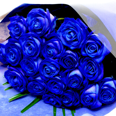 青いバラ/ブルーローズの花束